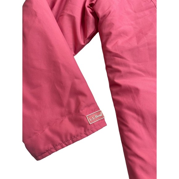 L.L Bean Women’s Rain Wind JacketFull Zip Hooded‎ Pink Windbreaker Reg XL - Picture 8 of 10